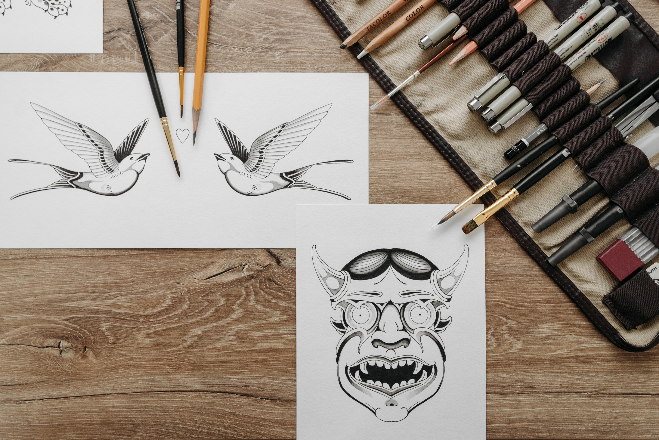 Tattoos Drawing Designs on Paper 